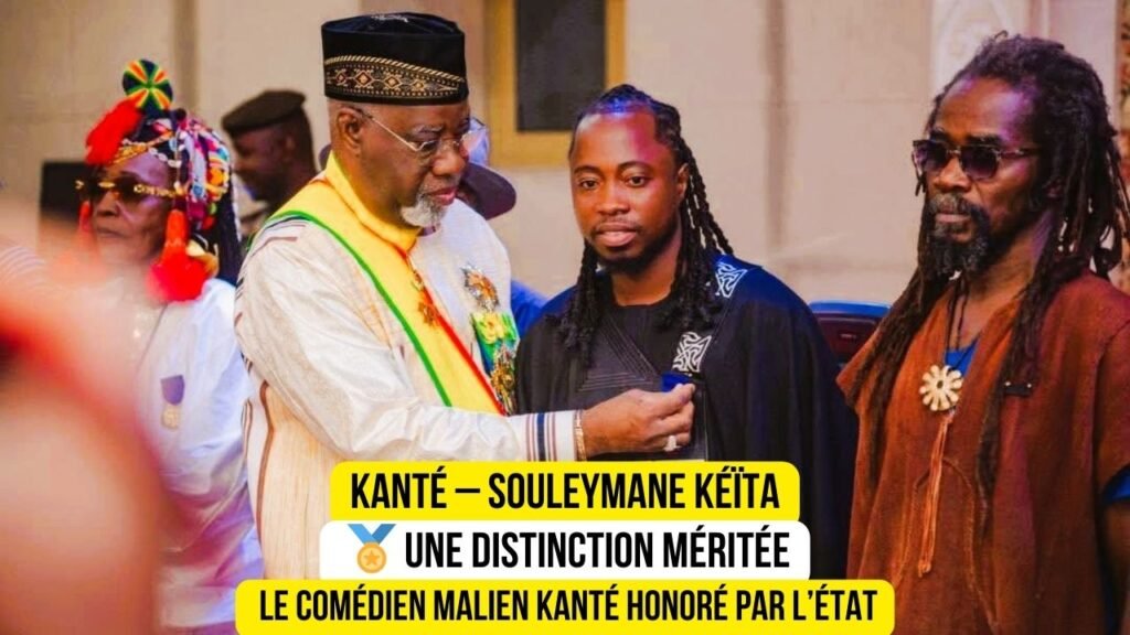 Le comédien malien Kanté reçoit la médaille du Mérite des Arts et de la Culture, au Mali
