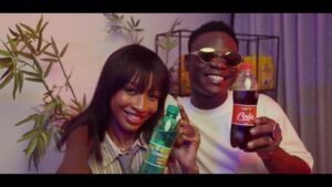Lil Dou posing for Pap's Soda official video campaign