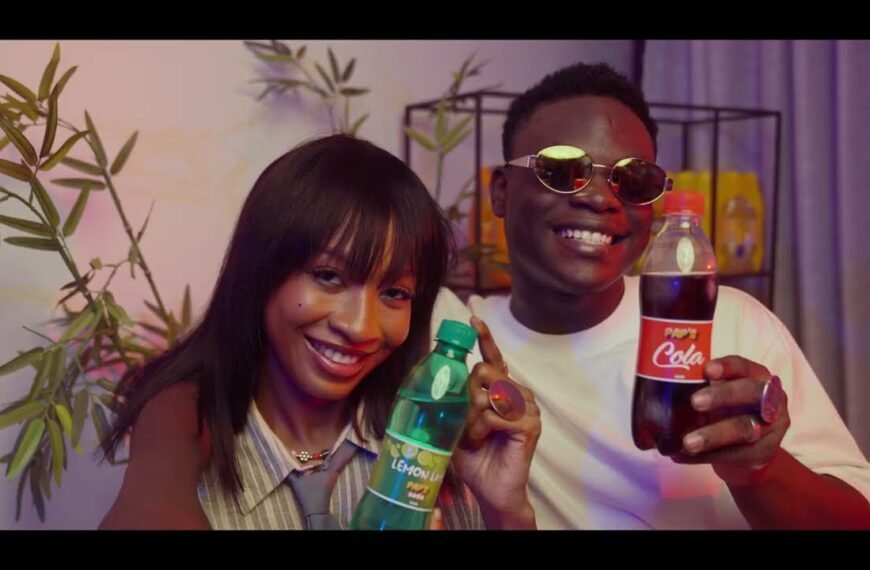 Lil Dou posing for Pap's Soda official video campaign